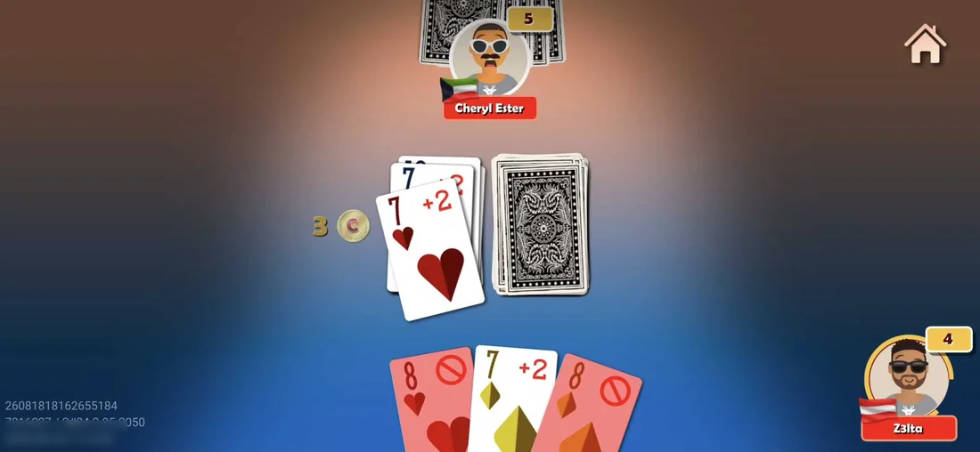Eine Zieh-zwei-Karte spielen
