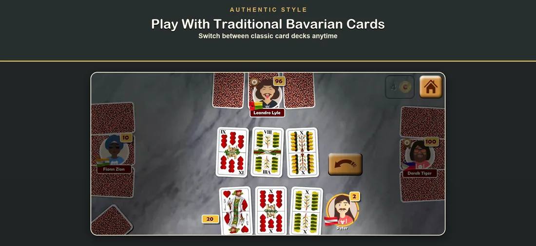 Play with Bavarian cards