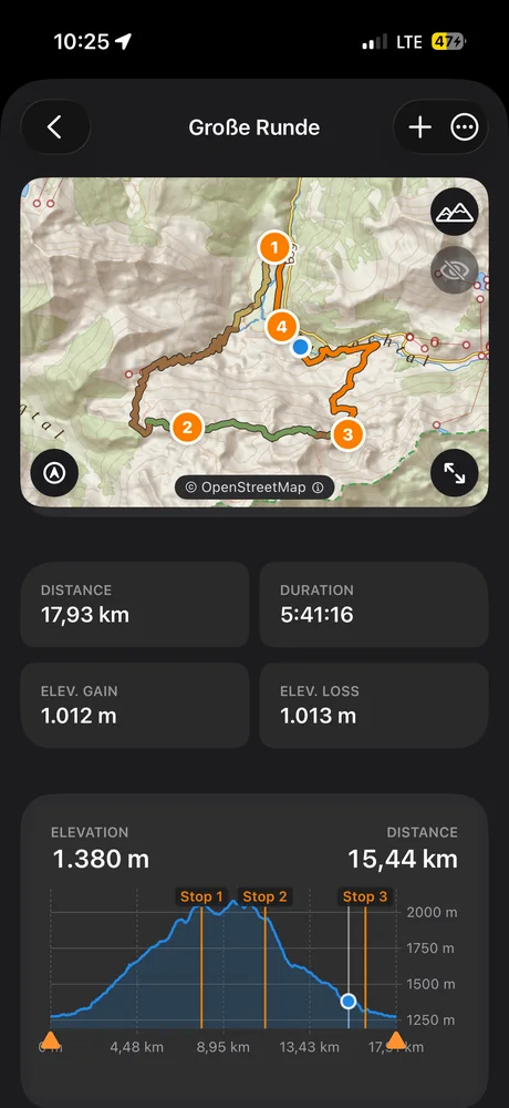 Explore a route’s elevation profile